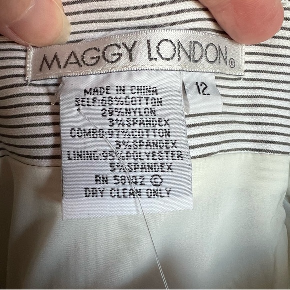 NWT Vintage Y2K Maggy London Stripped Baby Doll Dress - Picture 6 of 7
